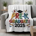 thumbnail image 2 of Colorful Words Graduation Blanket Soft Cozy Warm Throw Blanket for Couch, Plush Fuzzy Flannel Fleece Blankets for Sofa, 2025 Funny Cartoon Words Bed Blankets Lightweight Gifts for Women, 50"x60", 2 of 9