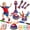 red, variant on Chuvikid 3 in 1 Spider Rocket Launcher for Kid,Ring Toss Game,Jump Toys with Remote Control,Outside & Indoor Sports Toys Gifts for Kids Ages 3-8