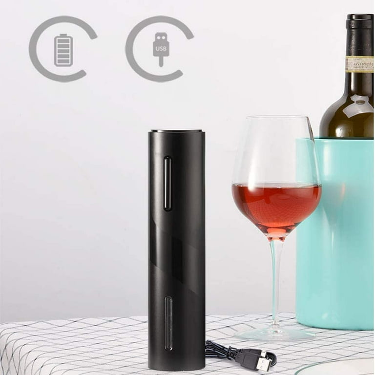 Electric Wine Opener with Charging Base, Moocoo Cordless Electric Wine  Bottle Opener with 2-in-1 Aerator & Pourer, Foil Cutter, 2 Vacuum  Preservation