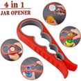 thumbnail image 2 of Röd Flasköppnare, 5-i-1 Multifunktionell Burk-öppnare, Köksredskaps-Flasköppnare, Lämplig för Svaga Händer, Äldre och Patienter som Lider av D, 2 of 5