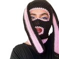 thumbnail image 3 of Winter Warm Knit Hoodwith Rabbit Ears for Adults Suitable for Seasonal Outdoor Activities and Everyday Comfort, 3 of 3
