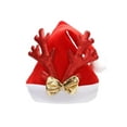 thumbnail image 2 of Soft Christmas Hat Deer Horn Christmas Party Hat Plush Santa Hat Navidads Props New Year Thick Christmas Hat Adults, 2 of 11