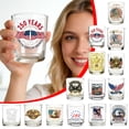 thumbnail image 2 of 250th Anniversary Whiskey Glass Set of 2, 7.78 fl oz Patriotic independence Day Drinking Glasses, 4th of July Glass Juice Cups Whiskey Cup for Women Sister Friend Party, 2 of 6
