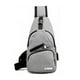thumbnail image 2 of Bolso Bandolera Bluelander Gris Mochila Cruzada con Puerto USB, 2 of 4