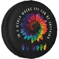 thumbnail image 1 of Be Kind Sign Language Deaf Awareness ASL Rv Spare Tire Cover for Rv Trailer Wheel Covers for Trailer Tires Weatherproof Univers, 1 of 5