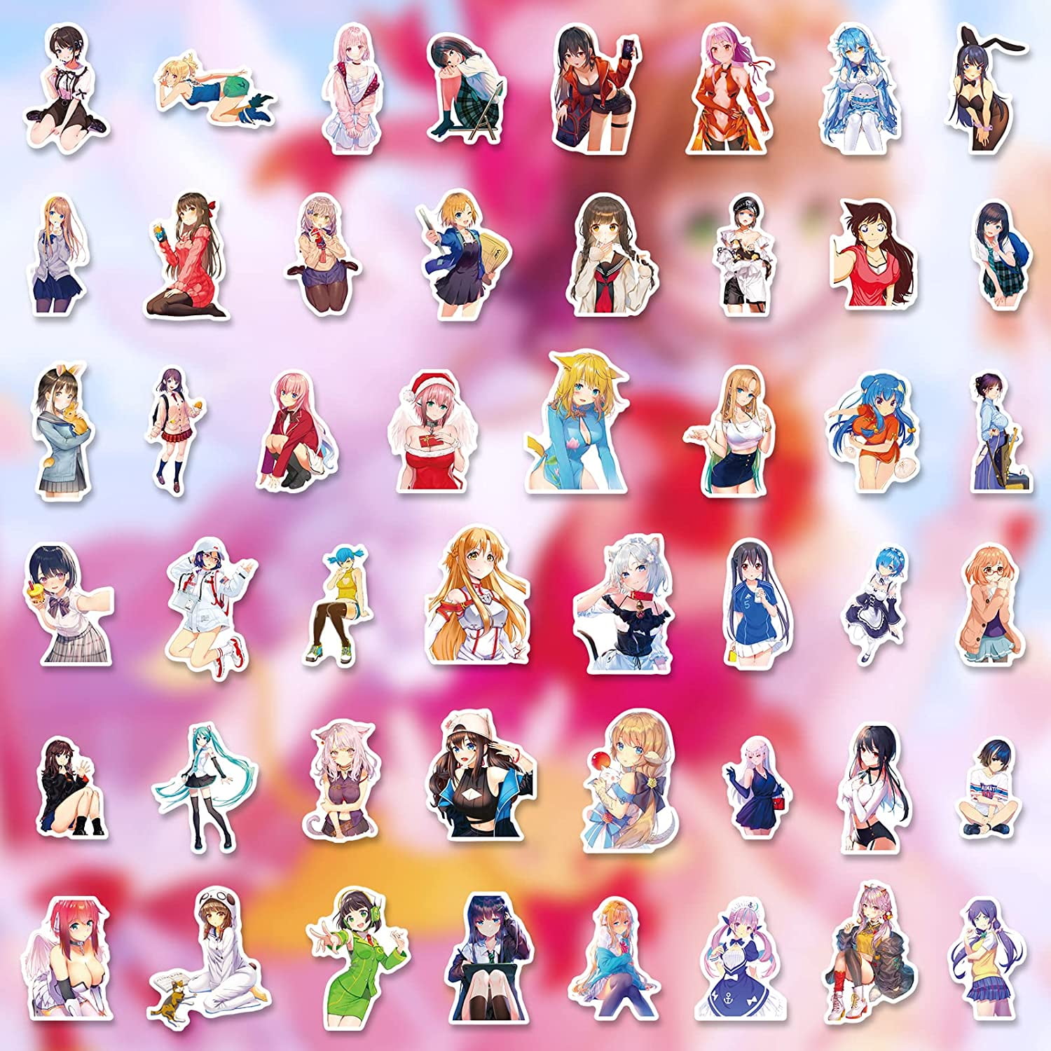 60 Autocollants Anime En PVC Imperméable - Pour Ordinateur, Téléphone, Gourde, Déco Perso