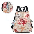 thumbnail image 5 of FORMRS Women's Travel Backpack Purse Anti-Theft Hidden Pockets Casual Shoulder Bag, Retro Starfish, 5 of 7