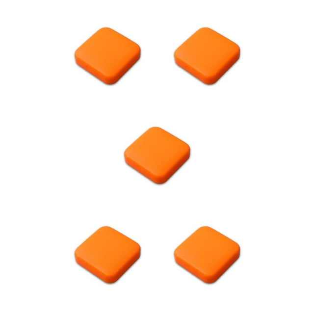 Langgg Mini Étui à Pilules Support 2 Compartiments Vide Boîte de Rangement Anti-Poussière Contenants Portables Étuis Distributeur Accessoires Sac à Main Orange 5Ensemble