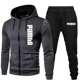 thumbnail image 2 of Conjuntos de chándal deportivo para hombre, sudadera con capucha de manga larga, chaquetas con cremallera y pantalones de jogging, ropa deportiva para correr de primavera y otoño, 2 of 5