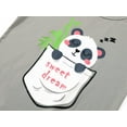 thumbnail image 3 of Tebbis Pajamas for Big / Teen Girls – Gray Cute Panda PJS Soft Long Sleeves & Pants Set Jammies Set Size 12, 3 of 7