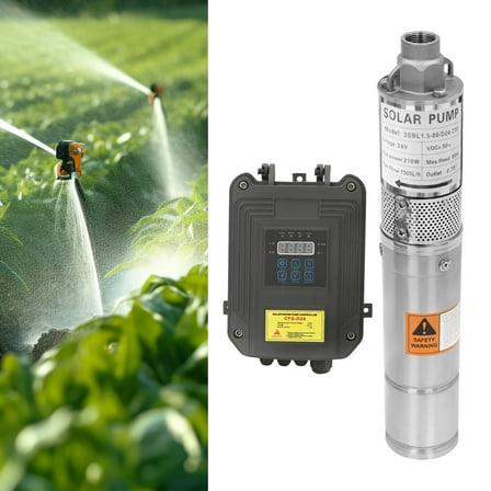 Deep Bore Well Solar Water Pump 24V 210W Submersible Pump MPPT Controller Kit for Farmland Irrigation