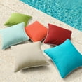 thumbnail image 4 of Decorative Outdoor Indoor Throw Pillows, Set of 4 Waterproof Throw Pillows with Inserts, 18" x18" Square Pillows for Patio, Backyard, Bed, Couch, Sofa and Patio Furniture, Coral Orange, 4 of 14