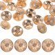 thumbnail image 1 of 30 botones huecos con hebilla de metal de 18 mm, elegantes, para manualidades, costura, decoración (dorado claro), 1 of 6