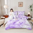 thumbnail image 4 of Castle Fairy Bling Love Heart Twin Comforter Sets,Romantic Valentine's Day Bedding Set, 4 of 8