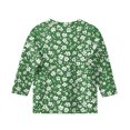 thumbnail image 3 of CCRFTGI Girl 10-12 Clothing on Sale Basic 3/4 Sleeve Tween Girls Tops Crewneck Floral Graphic Shirts Spring Girls Outfits 14-16 Light Green 15-16 Years, 3 of 4