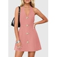thumbnail image 4 of PRETTYGARDEN Cocktail Dresses for Women Short Summer Elegant Halter V Neck Sleeveless A Line Spring Mini Party Dress, 4 of 10