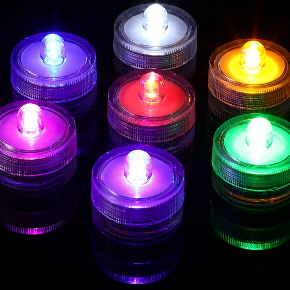 HIBIBUD 8 Pcs LED Tea Lights Batteries Color Changing Candles Mini Flickering Battery Operated Lamp