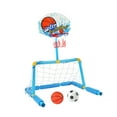 thumbnail image 3 of Juego De Flotador De Piscina Con Red De Fútbol Y Aros De Baloncesto Para Niños, Juego Acuático Para Adolescentes, Playa, 3 of 10