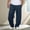 Navy, variant on Danhjin Summerl Casual Pants For Men Loose Lightweight Straight-Leg Trousers With Elastic Drawstring Waist With Pockets For Daily Wear