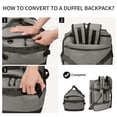 thumbnail image 4 of New York Xpress 40L Convertible Duffel Bag,Heavy-Duty Water-Resistant Travel Bag with Backpack Straps,Grey - LX737, 4 of 10