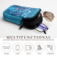 thumbnail image 5 of SEANATIVE Neoprene Eyewear Pouch Zipper Glasses Case Shockproof Anti-Scratch Eyeglasses Case Lightweight Women Men Sunglasses Holder Bag for Outdoor Office Travel, Glitter Butterfly Print Blue, 5 of 7