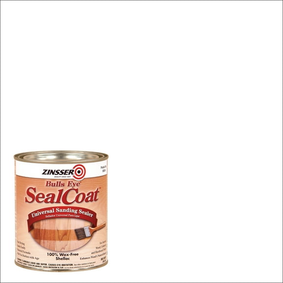 6 Pack, Clear, Zinsser Bulls Eye Flat SealCoat Universal Sanding Sealer - 854, Quart