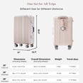 thumbnail image 6 of 24 Inch Travel Luggage with USB Port & TSA Lock, ABS Vacation Suitcase with Aluminum Bumper Corner, Cup Holder, Telescoping Handle & Spinner Wheels for Holidays, Business Trips, Pink, 6 of 6