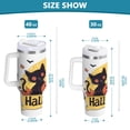 thumbnail image 3 of Stainless Steel Tumbler with Straw and Handle, Double Wall Insulated Tumblers, Halloween-themed Logo, 3 of 9