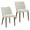 2Pcs Linen | Cream White, variant on LIZHOUMIL Set of 2 Contemporary Dining Chairs, Padded Linen Seats, Wooden Legs
