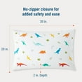 thumbnail image 3 of Wildkin Kids 100% Cotton Percale Standard Pillowcase for Boys and Girls - 30 x 20 Inches Inches (Jurassic Dinosaurs Blue), 3 of 9