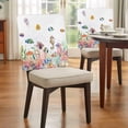 thumbnail image 4 of Coastal Ocean Chair Covers Set of 8 Seahorse Coral Seaweed Seashell Tropical Fish Chair Back Covers Stretch Removable Washable Slipcovers Protector for Dining Room Kitchen Party Decor, 4 of 9