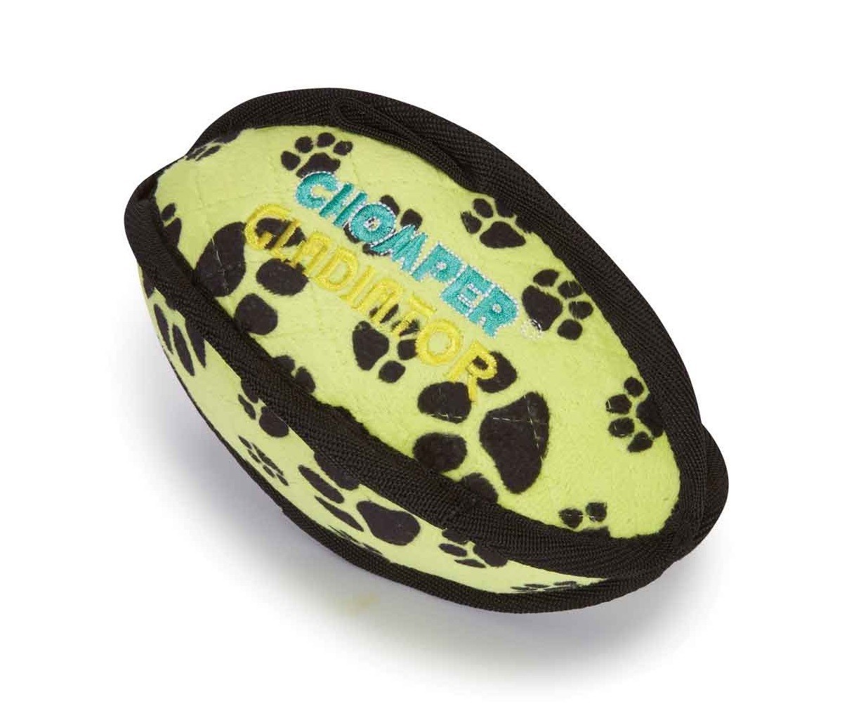 Tough Dog Toys Fetch Toss Tote 3 Layer Quilted Reinforced Plush Ballistic Mesh (Both Football Toys)