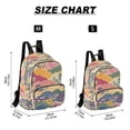 thumbnail image 2 of FORMRS Mini Backpack Purse for Women Travel Daypack Casual Shoulder Bag, Green Floral Wave, 2 of 7