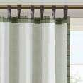 thumbnail image 6 of Madison Park Modern Curtain Adult Indoor Plaid Faux Leather Tab Top, 50"x84", Green, 6 of 7
