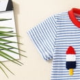 thumbnail image 4 of Gerichy Baby Boy 4th of July Outfits Cute Letter Short Sleeve T-shirt Top Elastic Shorts Toddler Summer Clothes,3-6 Months, 4 of 7