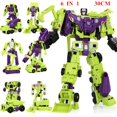 thumbnail image 1 of Haizhixing 6 IN 1 Set Transformation Toys Boy Devastator Action Figure Robot Engineering Vehicle Car Aircraft Model Kids H903, 1 of 5