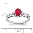 thumbnail image 2 of 14K White Gold 6X4mm Oval Ruby Aa Diamond Ring (Size 6) Made In United States x9735r/aa, 2 of 5