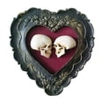 thumbnail image 1 of Grabado Flor Corazón Cráneo Estatua Resina Artesanía Miedo Horror Esqueleto Estatuilla Adorno Gótico para Gabinete Sala Estante Bar Decoraciones Sunnimix estatua de amor, 1 of 7