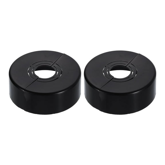 2Pack Wall Split Flanges, 0.98" Thick Cuttable Escutcheon Plate, Black
