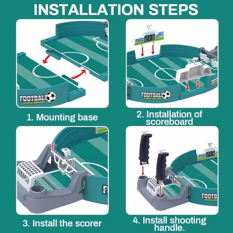 thumbnail image 5 of Futbolín Juego Interactivo, Mini Futbolín Juegos de Fútbol Futbolín Juego de Pinball, Clásico Juego Interactivo de Sobremesa para Padres e Hijos, Futbolín Deportes Juego de Mesa para Adultos Niños., 5 of 6