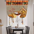 thumbnail image 3 of Thanksgiving Tie Up Curtains for Windows, Balloon Window Shades, Fall Brown Orange Truck Maple Leaves Turkey Kitchen Window Treatments Roll Up Curtain for Basement/Nursery 52"x45", 3 of 8