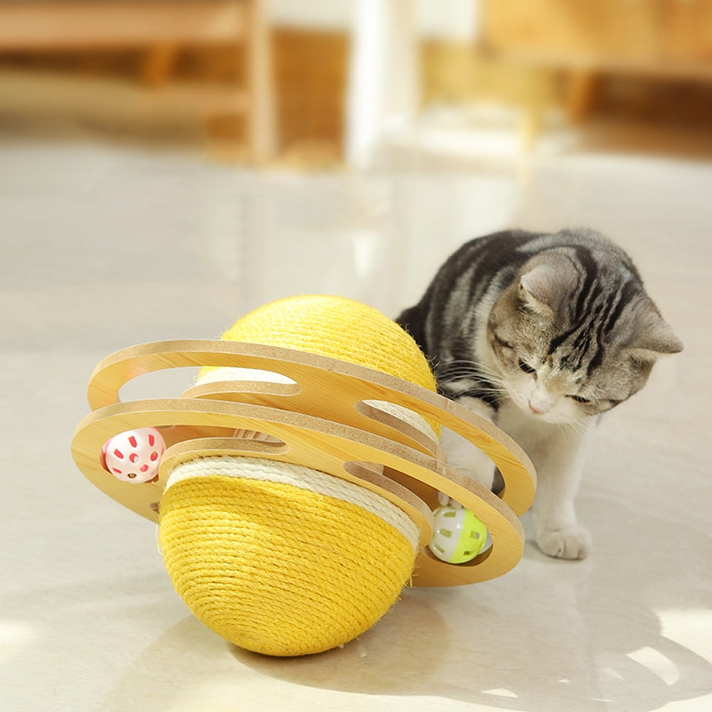 KYAIGUO Cat Toy Cat Ball Toy Fun Level of Interactive Play Toys Space Asteroids Track Cat Toy for One or More Cats Indoor