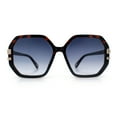 thumbnail image 5 of Womens Octagon Butterfly Designer Oversized Fashion Plastic Sunglasses Tortoise - Smoke, 5 of 8