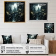 thumbnail image 4 of Designart "Landscape Of Cinematic Mystery Castles" Abstract Landscape Floater Framed Canvas Wall Art, 4 of 5