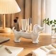 thumbnail image 5 of Dachshund Toothbrush Holder Organizer Base, Cute Resin Stand for Toothpaste and Makeup Brushes, Bathroom Countertop Storage, 5 of 6