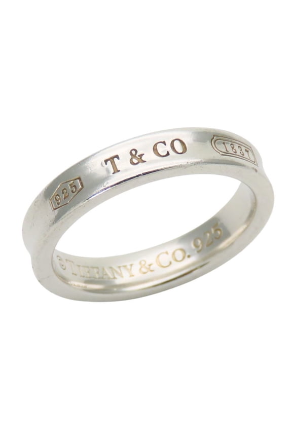 Pre-Owned Tiffany & Co. 1837 Narrow Ring, Sterling Silver 925, Women's.