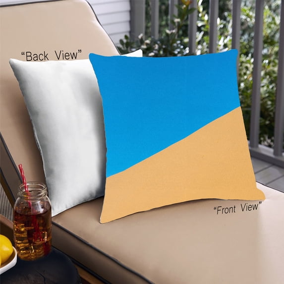 Ahgly Company Earth Sand Outdoor Throw Pillow, 18 inch by 18 inch