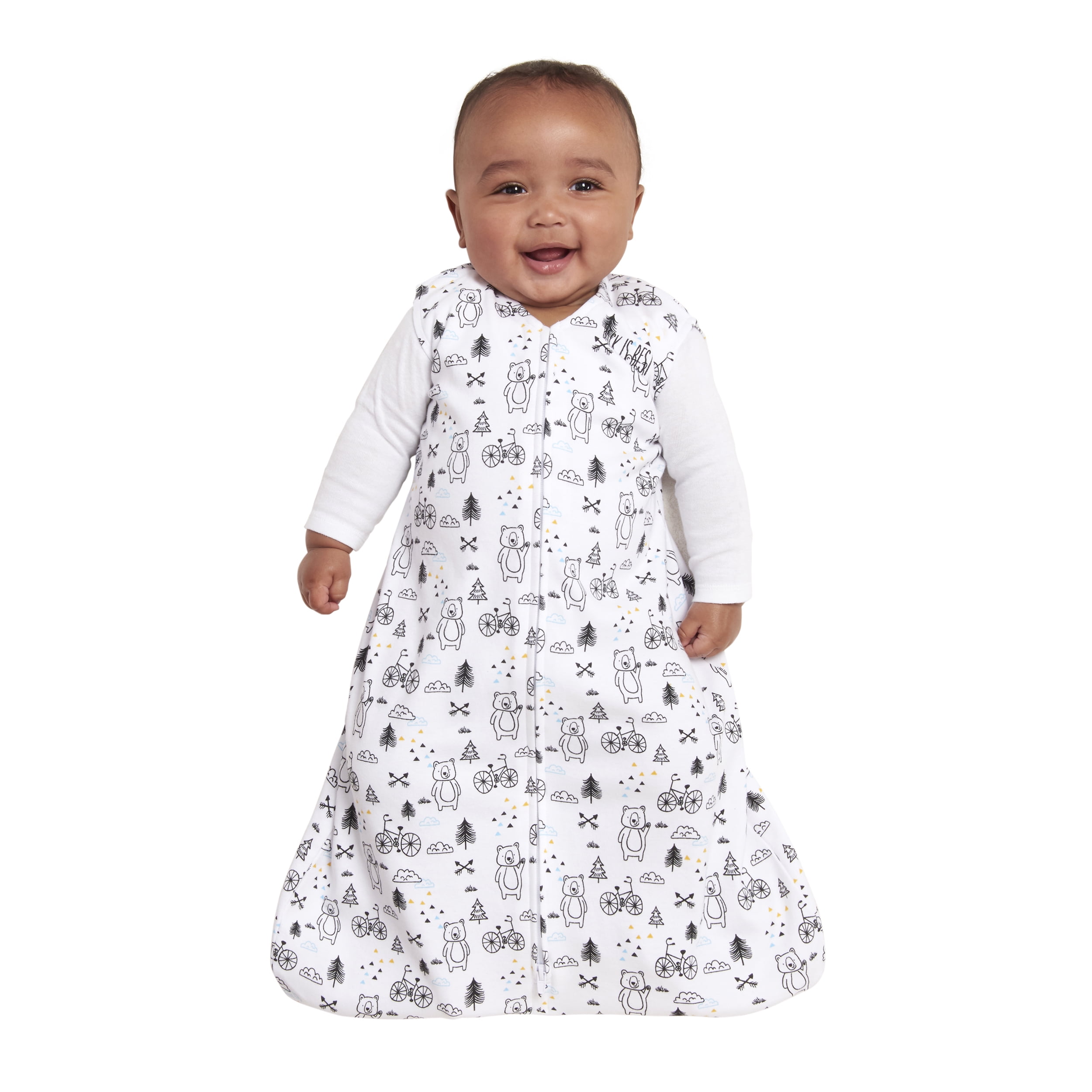 HALO SleepSack Wearable Blanket, 100% Cotton, Huggy Bears, Toddler, Unisex, Large, 12-18 Months