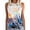 Light Blue, variant on Ruyang Womens Casual Crewneck Sleeveless Print Tank Tops Summer Casual Loose Fit Basic T Shirts Beach Blouse Women Top Loose
