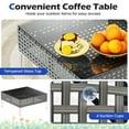 thumbnail image 6 of Costway 3 PCS Patio Furniture Set with Tempered Glass Coffee Table Soft Back & Seat Cushions Navy, 6 of 10